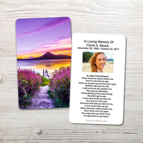 Show details for Purple Sky Memorial Card