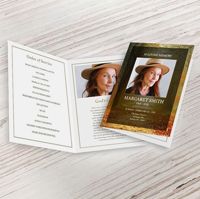 Show details for Fall Scenery Funeral Program 