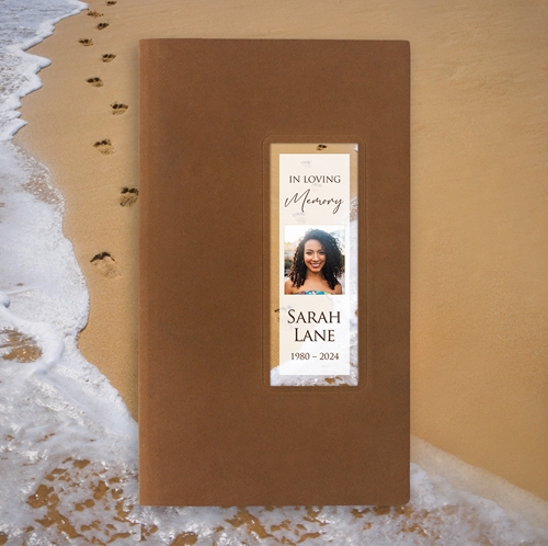 Picture of Foot Prints Guest Book - Brown