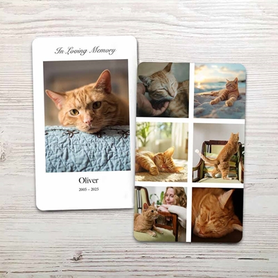Show details for Pet Collage Memorial Card