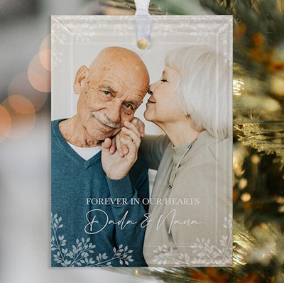 Show details for Leaves Silhouette Rectangle Ornament