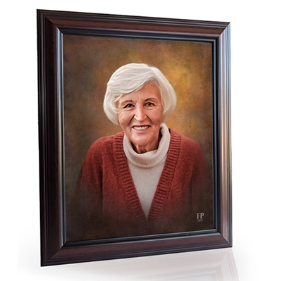 Show details for Framed Memorial Portrait - Old World Background