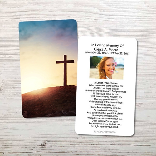 Show details for Rising Cross Memorial Card