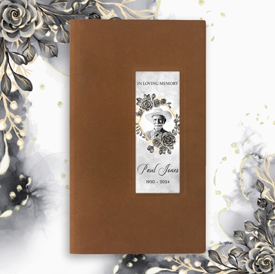 Show details for Black Gold Floral Memorial Package