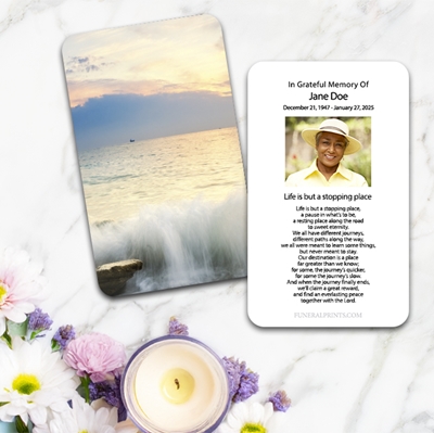 Show details for Morning Ocean Spanish Prayer Card