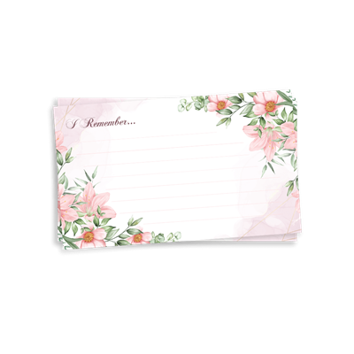 Show details for Pink Gold Floral Remember Card