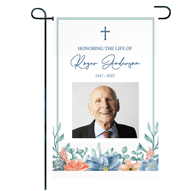 Show details for Multi Floral Religious Garden Flag