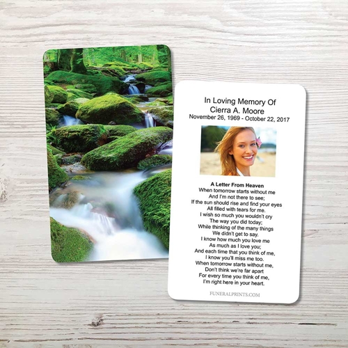 Picture of Moss on the Rocks Memorial Card