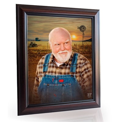 Show details for Framed Memorial Portrait - The Famer's Heart Lifescapes Background