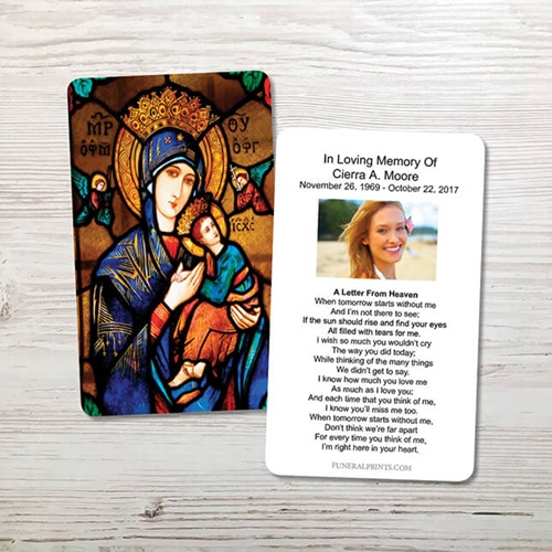 Picture of Our Lady Memorial Card