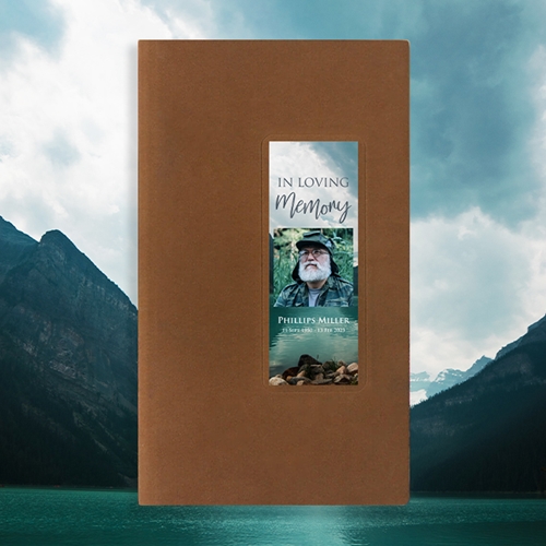 Show details for Mountain Sea Guest Book - Brown