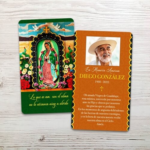 Spanish Memorial Prayer Cards & Custom Funeral Cards - 20% Off Sitewide