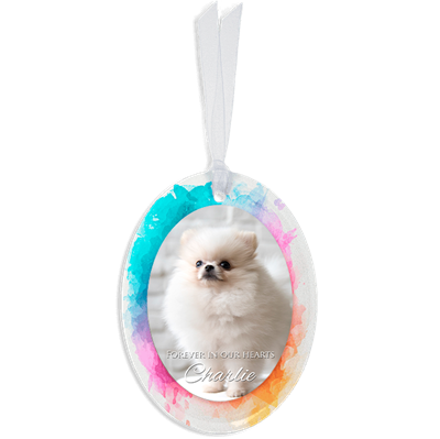 Show details for Vibrant Oval Pet Ornament