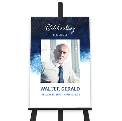 Show details for Blue Watercolor Memorial Package