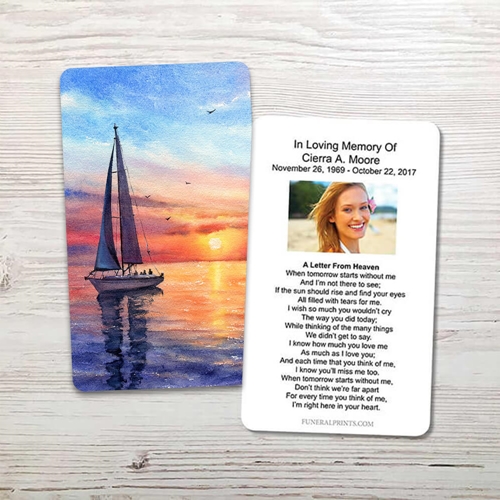 Show details for Boat Memorial Card