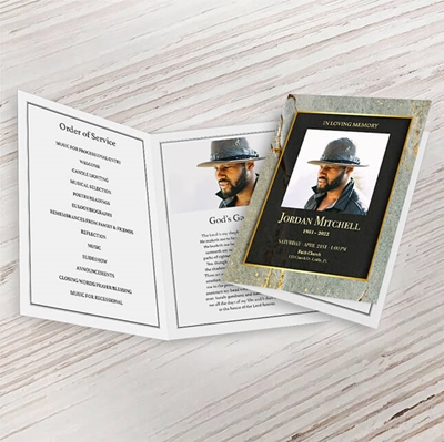 Show details for Gray Gold Marble Premium Program (8.5x11)