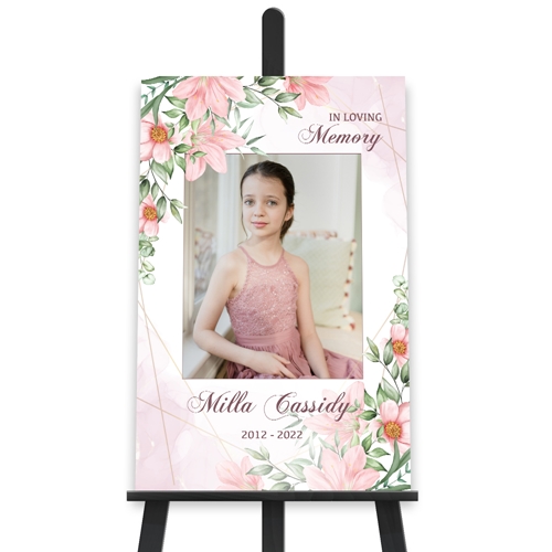 Picture of Pink Gold Floral Poster