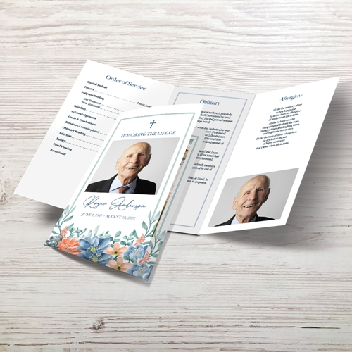 Picture of Multi Floral Religious Trifold Program 