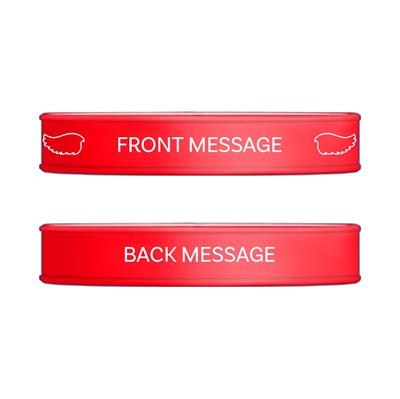 Show details for Red and White Wings Wristband