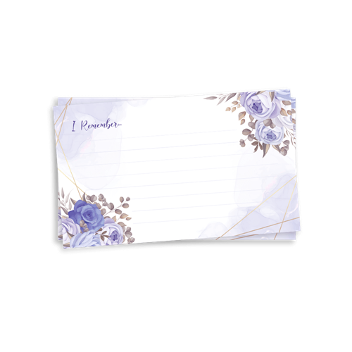 Picture of Purple Gold Floral Remember Card