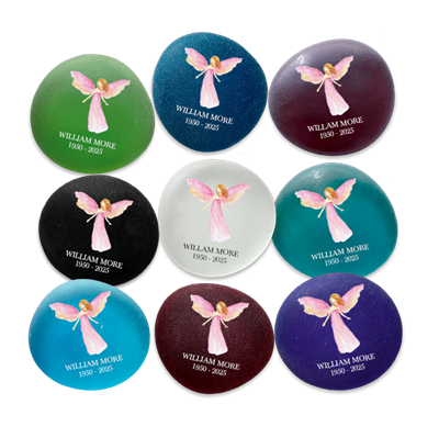 Show details for Multicolor Frosted Assortment Blue Angel Memorial Stone