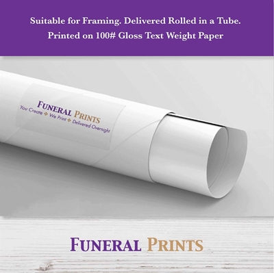 Show details for Purple Floral Collage Funeral Poster