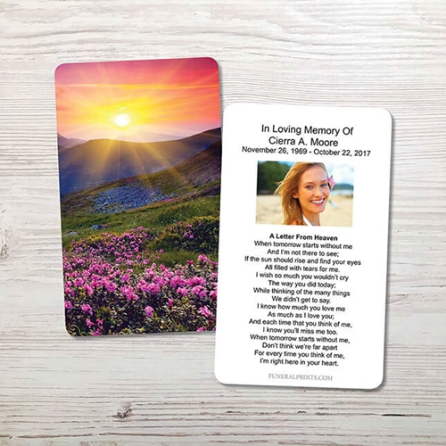 Picture of Purple Fields Memorial Card