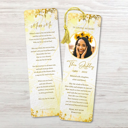 Show details for Gold Leaves Bookmark