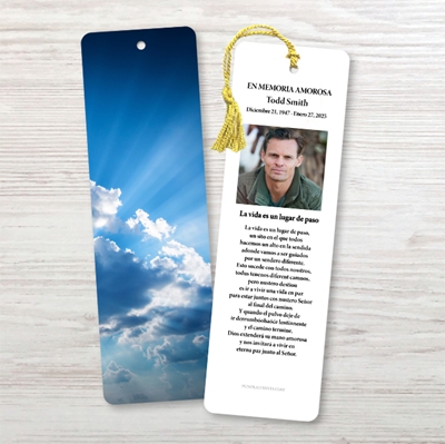 Show details for Blue Clouds Spanish Bookmark