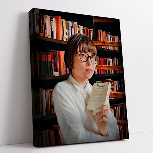 Show details for Wrapped Canvas Memorial Portrait - Keeper of the Stories Lifescape Background