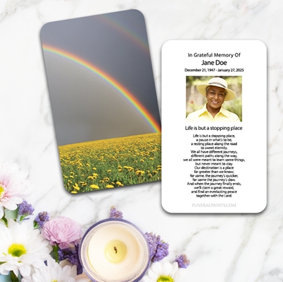 Show details for Rainbow Large Memorial Card (3" x 4.75")