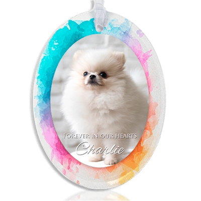 Show details for Vibrant Oval Pet Ornament