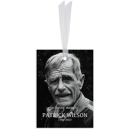 Show details for Single Photo Rectangle Custom Glass Ornament