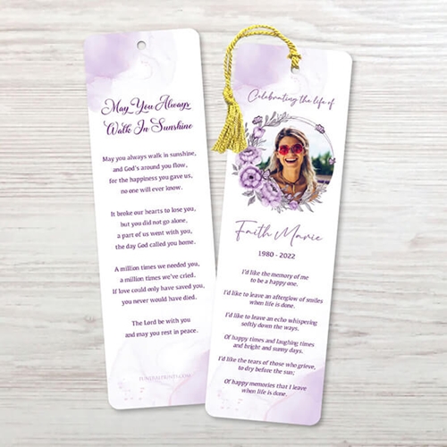 Picture of Purple Floral Bookmark