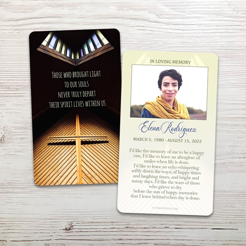 Show details for Light to Our Souls Quote Memorial Card