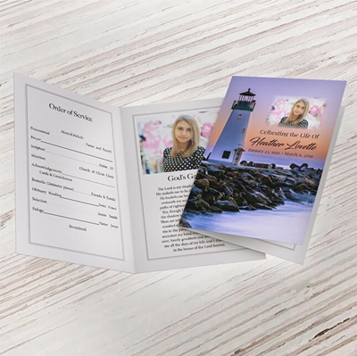 Show details for Lighthouse Funeral Program 