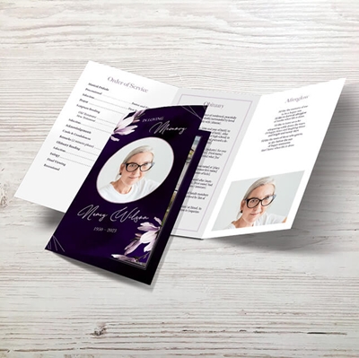 Show details for Purple Lilies Memorial Package