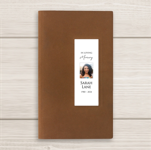 Show details for Contemporary Guest Book - Brown