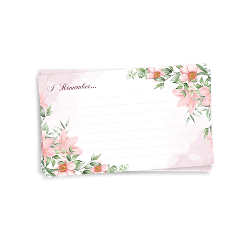 Picture of Pink Gold Floral Remember Card