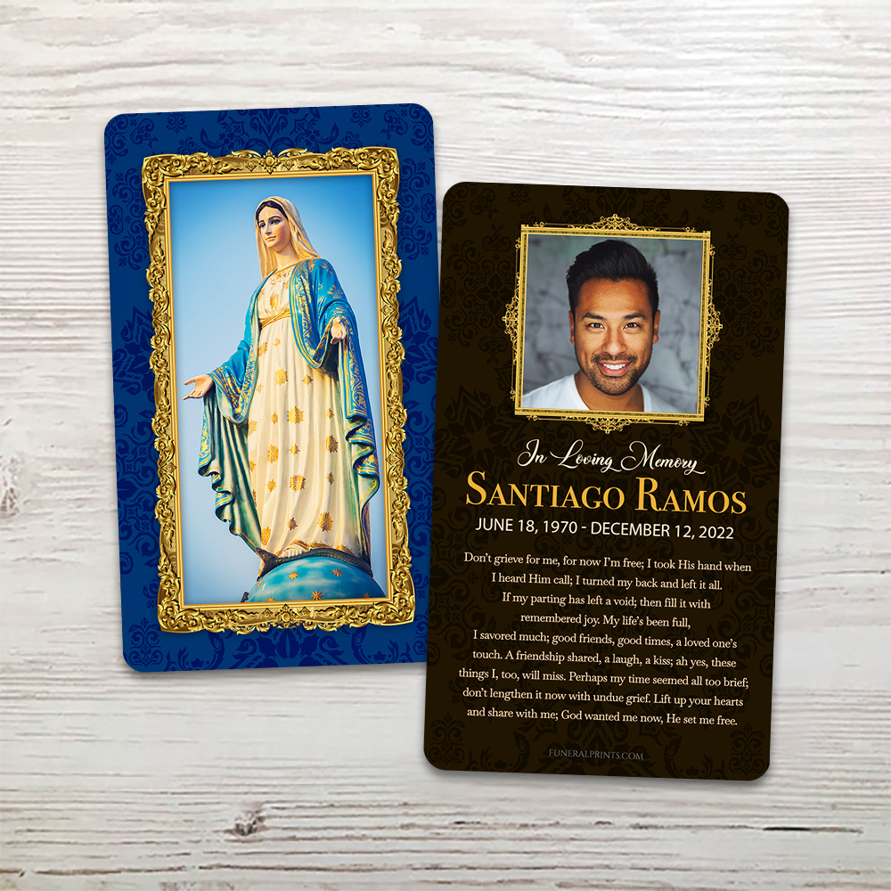 Show details for Our Lady of the Miraculous Medal English Memorial Card
