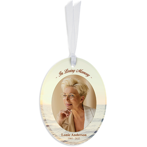 Show details for Sunset Scenery Oval Ornaments