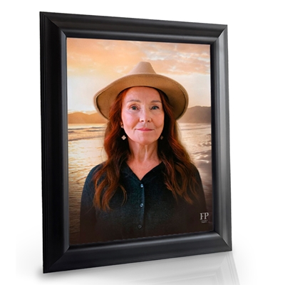 Show details for Framed Memorial Portrait - Tidal Tapestry Lifescapes Background