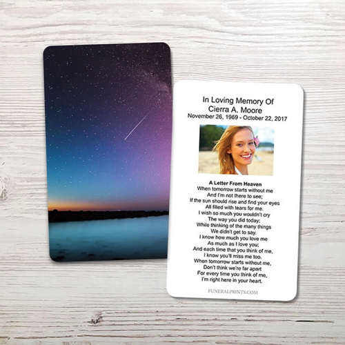 Picture of Night Sky Memorial Card