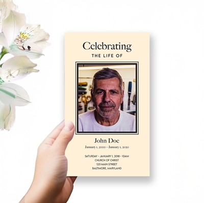 Show details for Modern Cream Trifold Program 