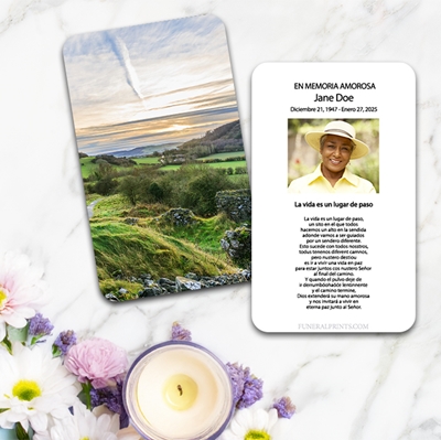 Show details for XX Irish Landscape Spanish Prayer Card