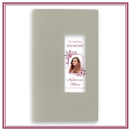 Show details for Pink Floral Guest Book - Gray