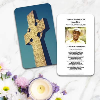 Show details for XX Our Lady Fatima 2 Spanish Prayer Card