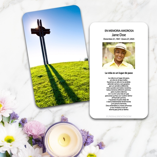 Show details for Celtic Cross Hill Spanish Prayer Card