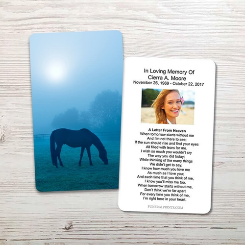 Picture of Horse Memorial Card