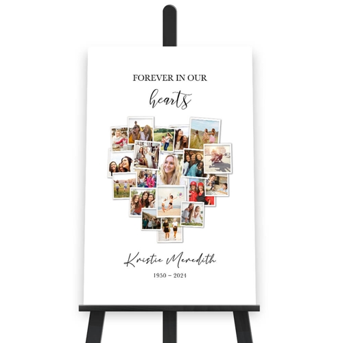 Picture of Heart-Shaped Snapshot Collage Poster